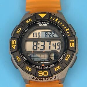 CASIO WS1100H-4A Marine Sport Orange Watch, Tide Graph/Moon Data